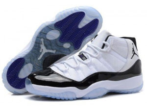 Кроссовки Nike Air Jordan 11 Retro мужские белые с черным - общее фото