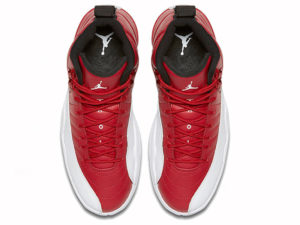 Кроссовки Nike Air Jordan 12 мужские красно-белые - фото сверху