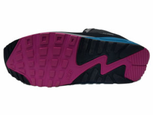 Зимние Nike Air Max 90 Mid черные с синим - фото подошвы