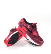 Nike Air Max 90 бархатные красные (35-39)