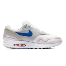 Nike Air Max 87 серо-белые с синим (40-44)