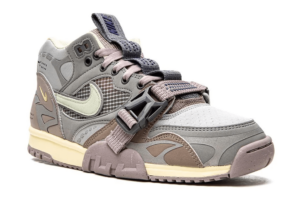 Nike Air Trainer 1 SP серые с коричневым нубук с сеткой мужские (40-44)