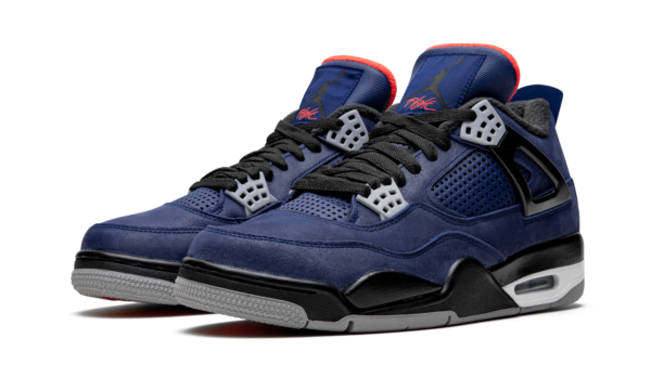 Зимние Nike Air Jordan 4 WNTR Winterized Loyal Blue синие нубук мужские (40-44)